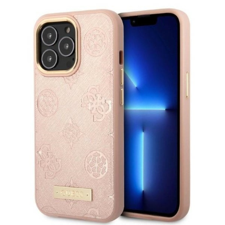 Husa telefon, Guess, Policarbonat, Pentru iPhone 13 / 13 Pro, Roz