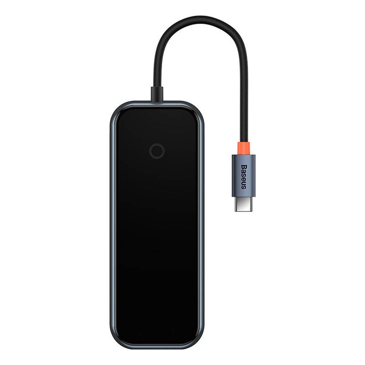 Хъб 5 в 1 Baseus AcmeJoy Series USB-C - 2xUSB 3.0 + USB 2.0 + USB-C PD + HDMI (сив)