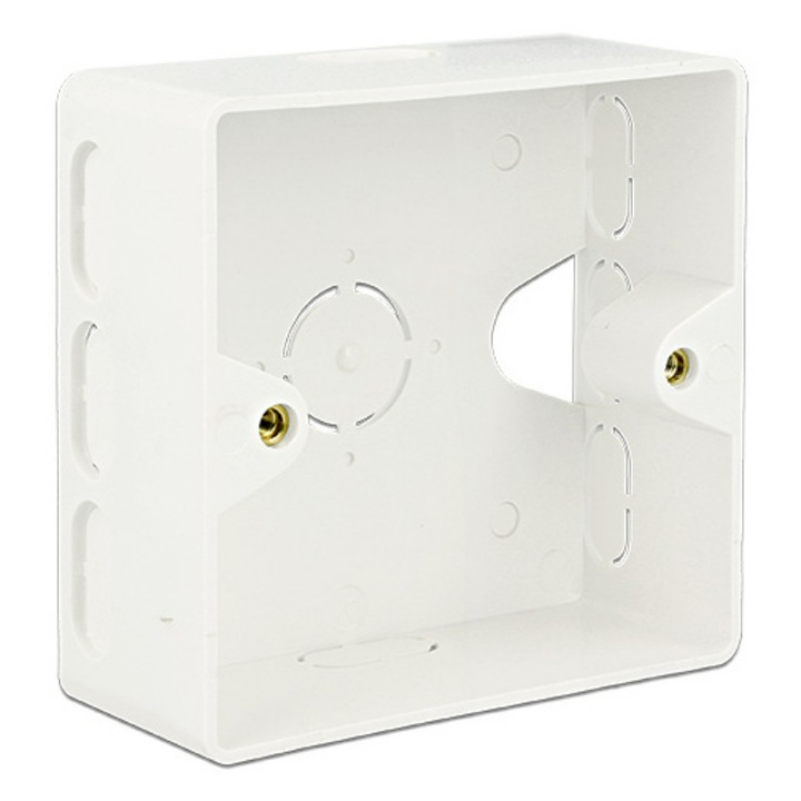 Корпус на фасунгата, Delock, Пластмаса, Бяла