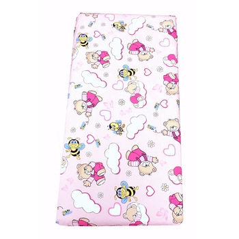 Cearsaf cu elastic pe colt pentru saltea bebelusi 120x60 cm Deseda Zoo roz Cearsaf cu elastic pe colt pentru saltea bebelusi 120x60 cm Deseda Zoo roz