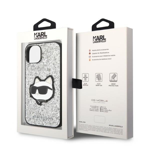 shupette シルバーケース karl lagerfeld Husa pentru iPhone 15 / iPhone 14 / iPhone 13 - Original Karl
