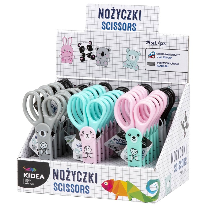 Комплект ножици за училище Derform Multicolor 12.5 см