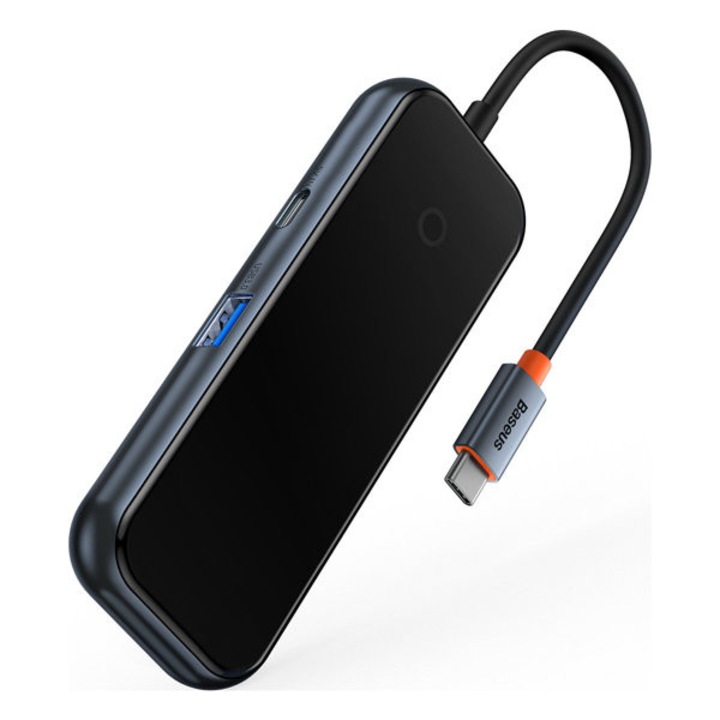 Baseus AcmeJoy HUB 4 USB-C порта към 1xUSB-C / 4xUSB3.0 тъмно сив