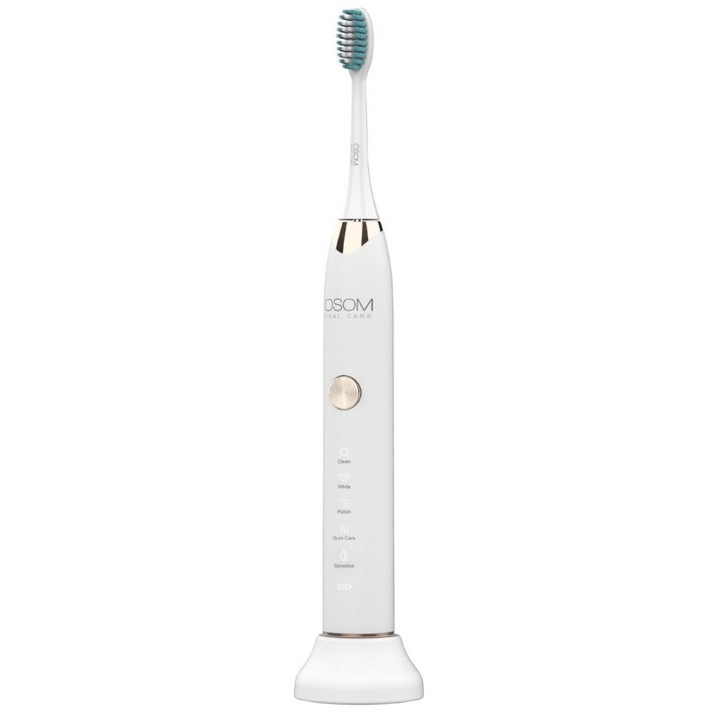 Periuta de dinti electrica OSOM, Oral Care, 5 moduri de curatare, Alb