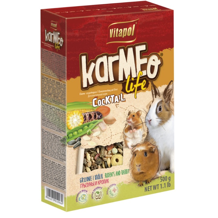 Hrana pentru rozatoare Karmeo life, Vitapol, Vitamina E, 500g
