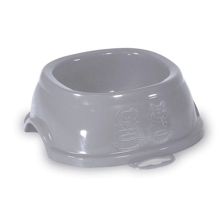 Csúszásgátló műanyag állattál, 0,6L/7 cm, Szürke