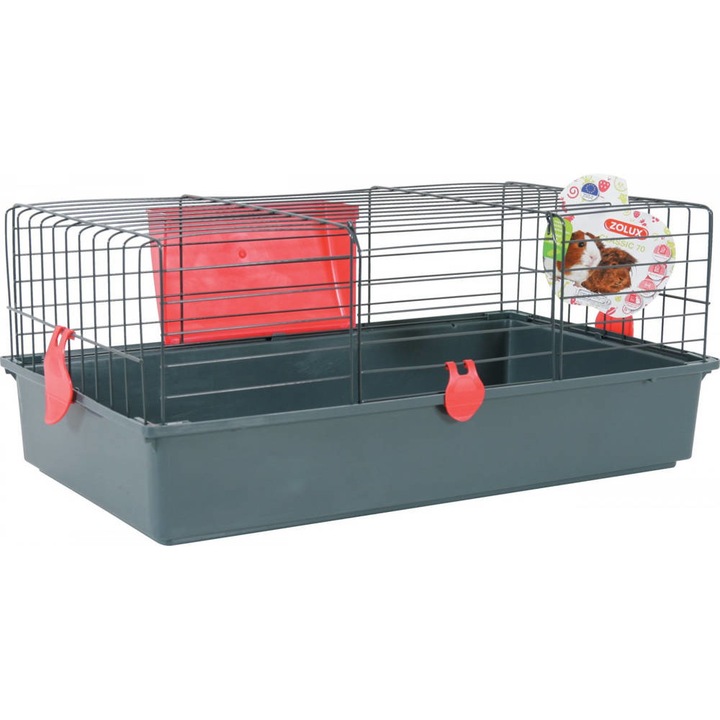 Zolux Classic Cage, 80 cm, szürke/piros