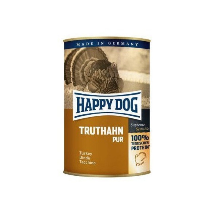 Hrana umeda caini, Happy Dog, Curcan, 400 g