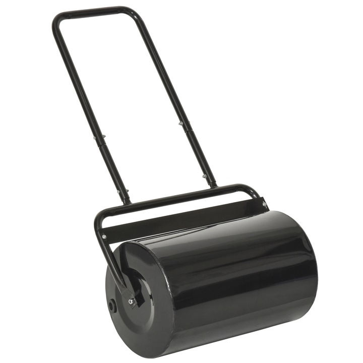 Rola de gradina, 38 litri, metal negru, 57x32.5x107cm, PH32x50cm, montaj necesar