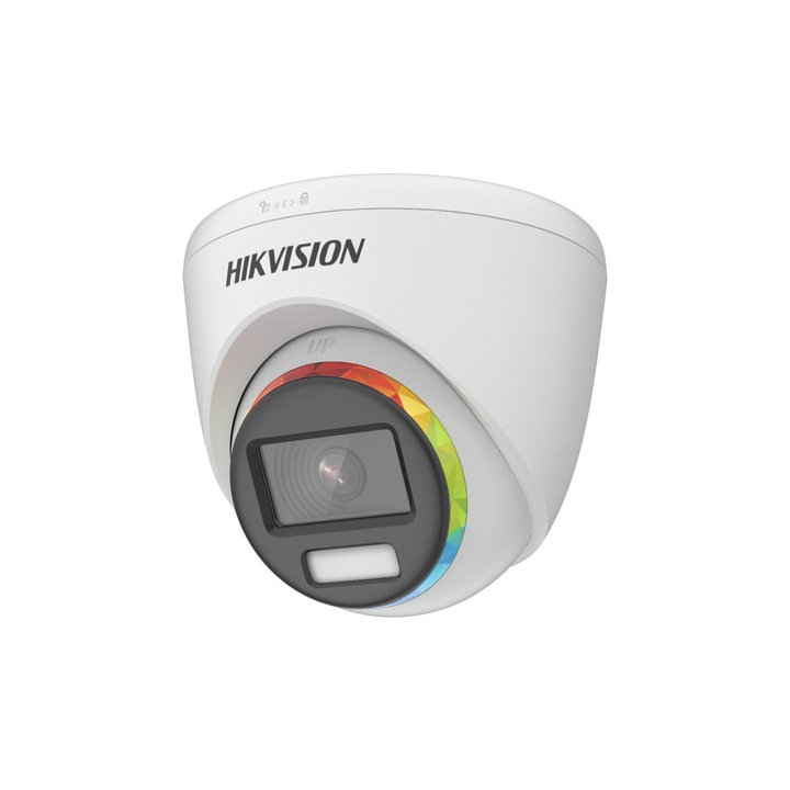 Camera de supraveghere DS-2CE72DF8T-F, Hikvision, Tehnologie de securitate, 2MP, Lumina vizibila, 40m, 2.8 mm, Alb/Negru