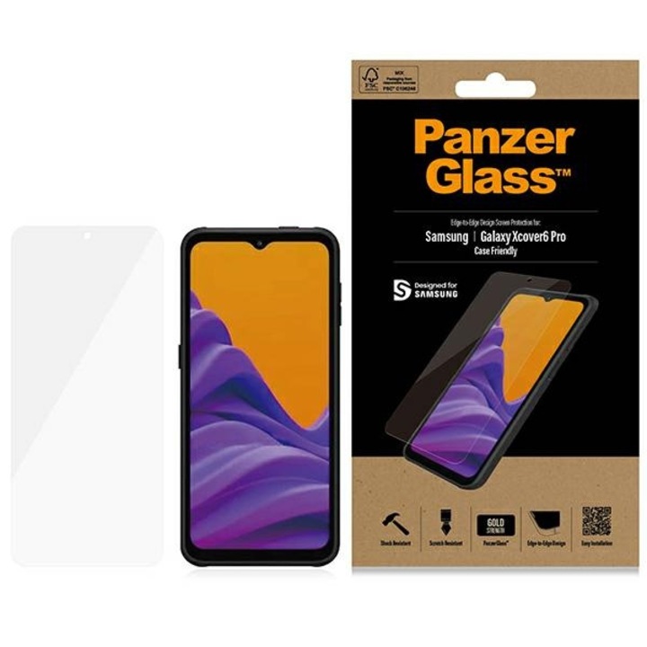 Защитно фолио за телефон PanzerGlass E2E Anti-Glare Samsung Galaxy Xcover 6 Pro, антибактериално