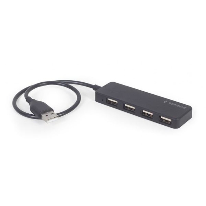 ХЪБ Gembird USB 2.0 с 4 порта Черен