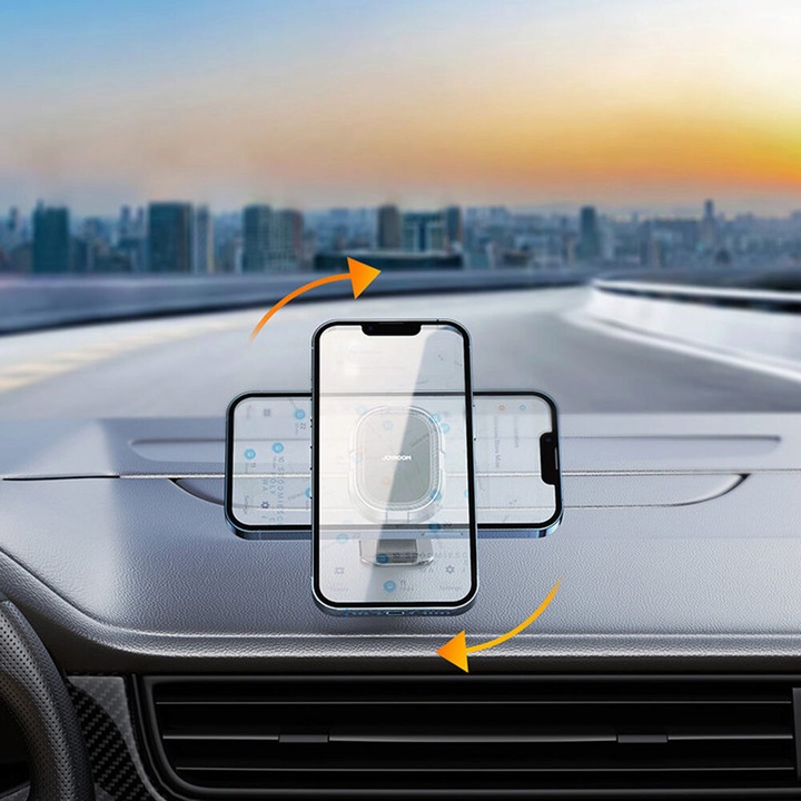 Suport auto magnetic pentru bord Joyroom JR-ZS311, Dashboard, compatibil cu telefoane cu diagonala intre 4 si 7 inci, Gri