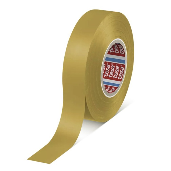 Banda izolatoare, Tesa, PVC, 19mm x 33m, Galben