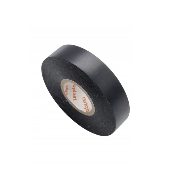 Banda izolatoare 15 mm x 25 m pvc negru certoplast