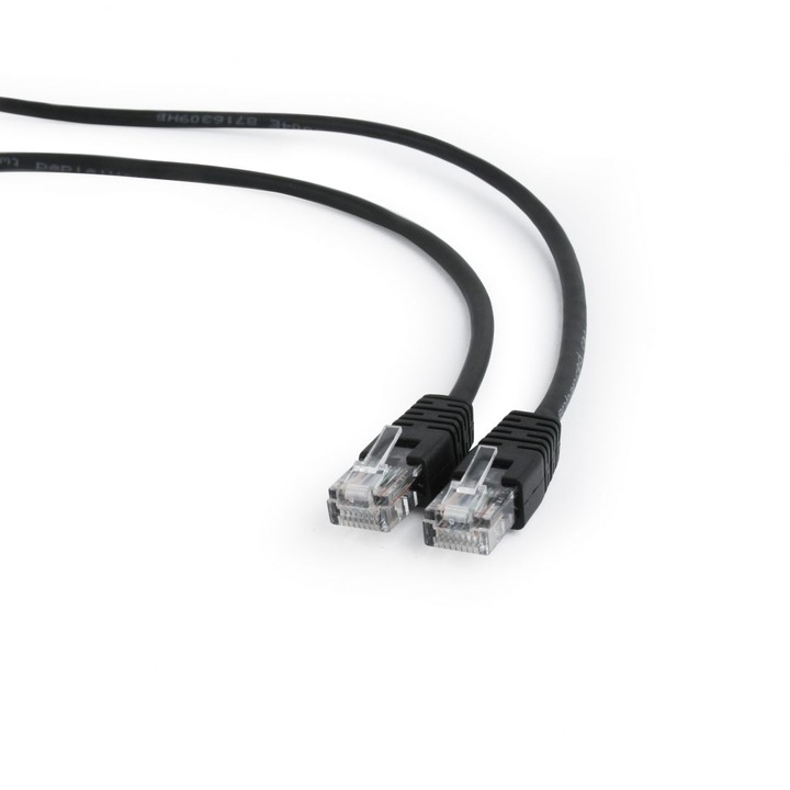 Gembird CAT5e U-UTP Patch Cable 10m Black, 204310, Hálózati kábelek