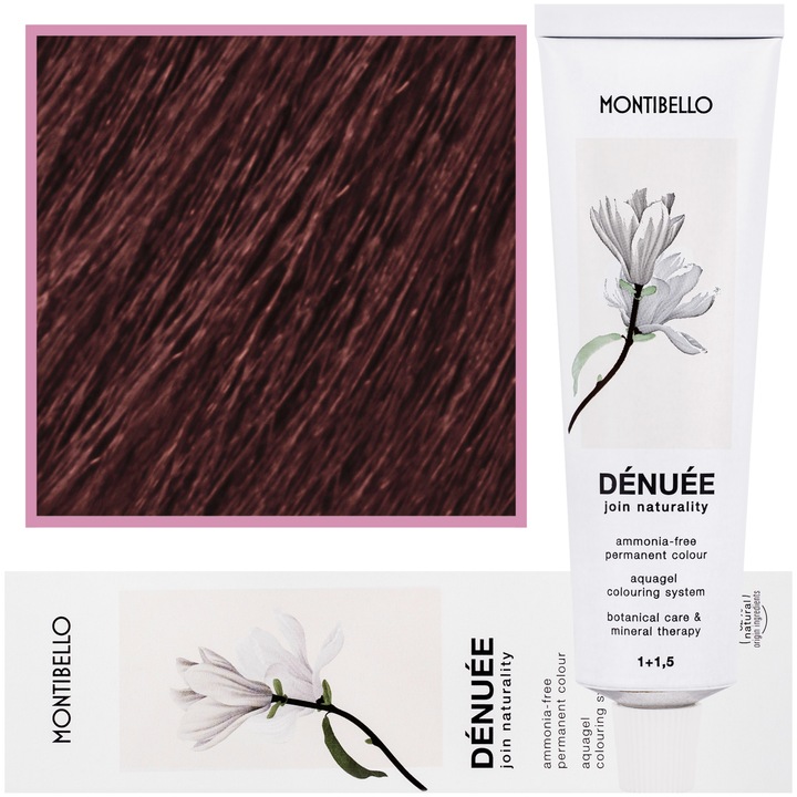 Vopsea de par Denuee, Montibello, Vegan, 60ml, Culoare 5.7 Red Brown Light