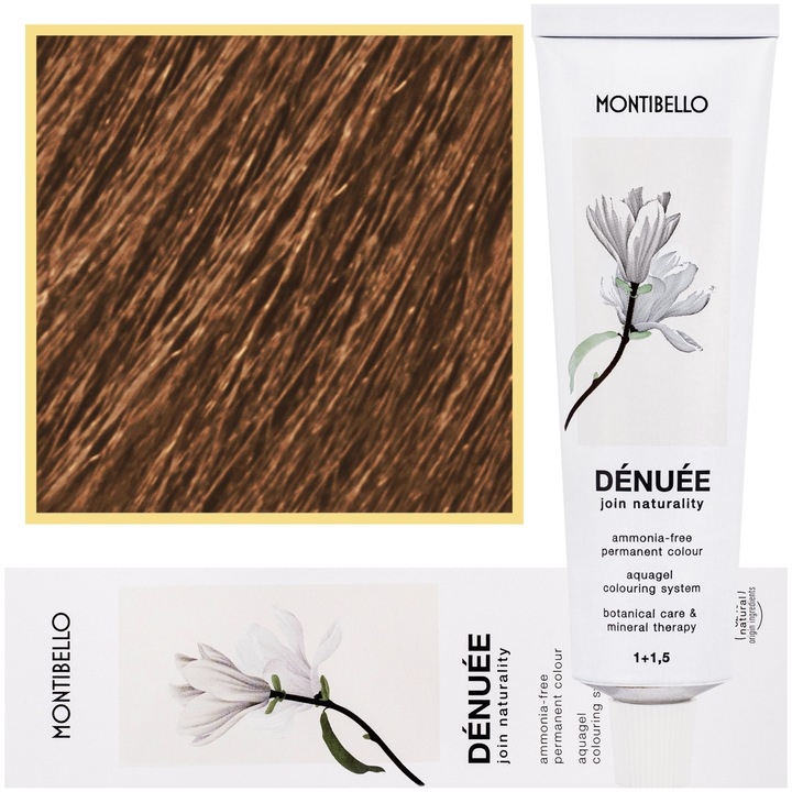 Vopsea de par Denuee, Montibello, Vegan, 60ml, Culoare 7.3 Blond Auriu