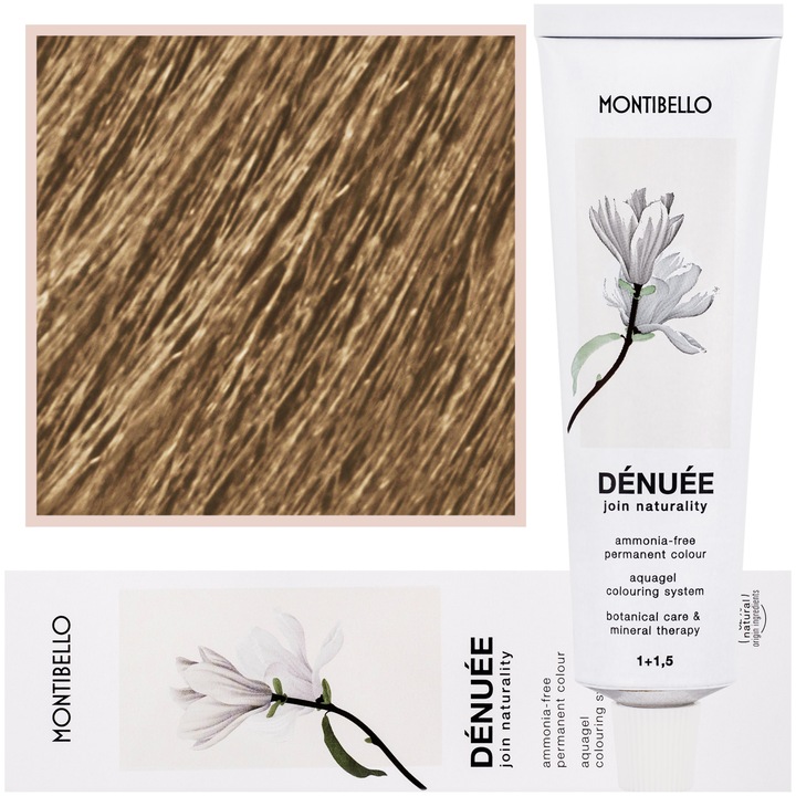 Vopsea de par Denuee, Montibello, Vegan, 60 ml, Culoare 9 Blond Foarte Deschis