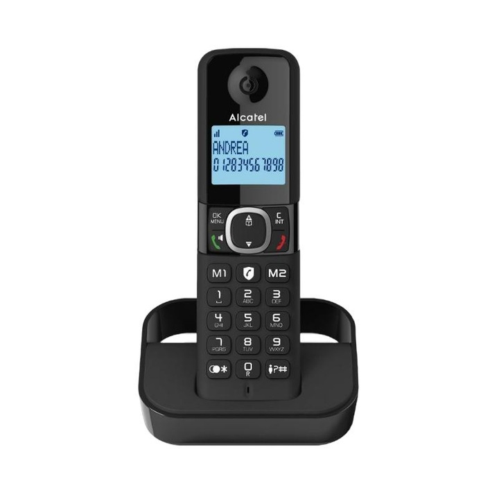 Безжичен телефон Alcatel F860, LCD, черен
