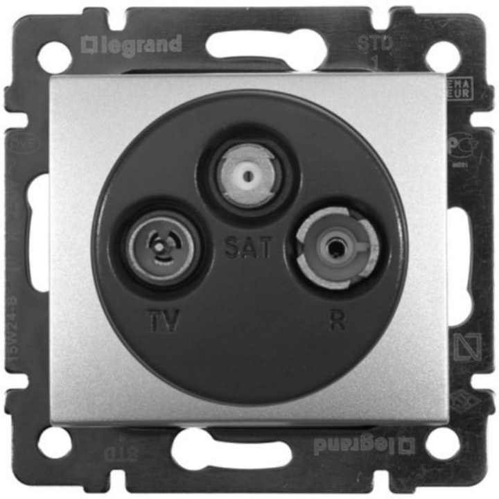 Фасунга, Legrand Valena, TV-RD-SAT, Алуминий