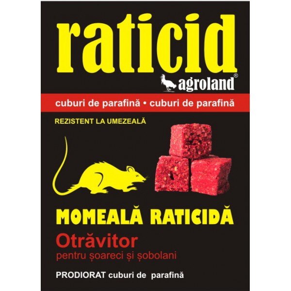 Raticid blocuri rosii de parafina 400 g