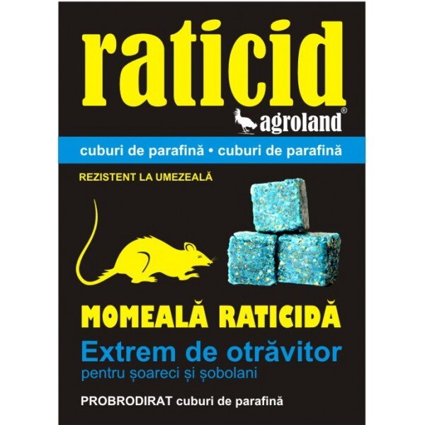 Raticid blocuri albastre de parafina 400 g