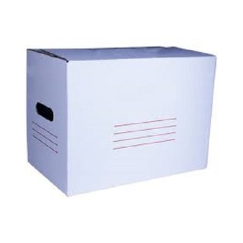 Cutie arhivare EVOffice, 35x25x21 cm , mare , cu manere - semi-asamblata Cutie arhivare EVOffice, 35x25x21 cm , mare , cu manere - semi-asamblata