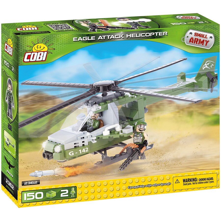 Set Constructie Cobi, Small Army, Elicopterul de atac (150piese, 2fig)