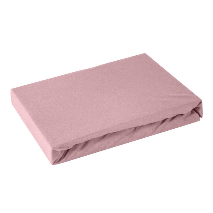 Чаршаф Дизайн 91 трико с ластик розов 220х200см за 2 човека