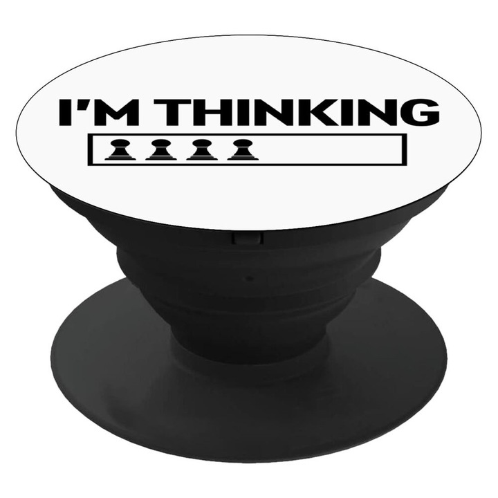 Suport de mana pentru telefon mobil, Negru/Alb