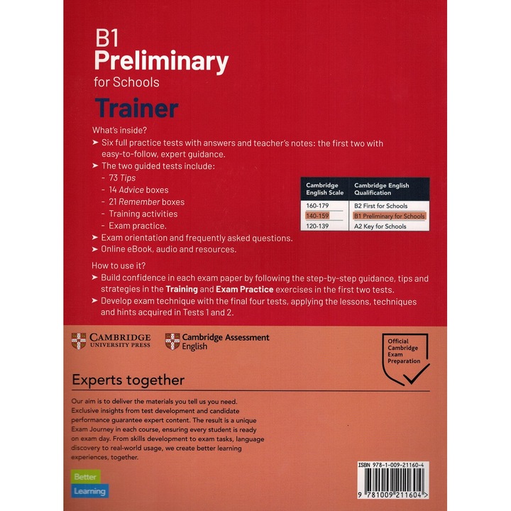 Cambridge B1 Preliminary for Schools Trainer 1 with answers