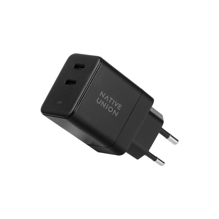Native Union Fast GaN Charger PD 35W, Fekete, Töltő