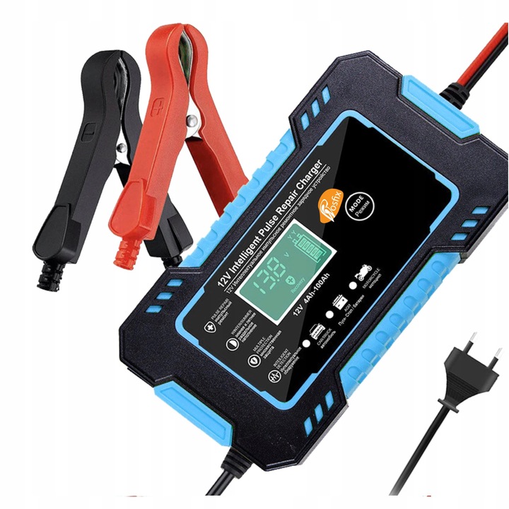 Автоматично зарядно устройство с дисплей, Rosfix, 12V-24V