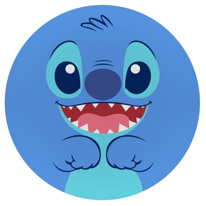 Mousepad, Lilo&Stitch, Rotund, 20cm, Albastru