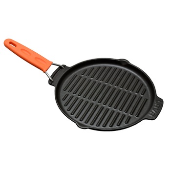 Tigaie grill rotunda 23 cm, maner portocaliu - LAVA Tigaie grill rotunda 23 cm, maner portocaliu - LAVA