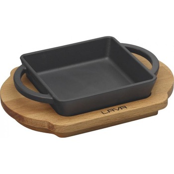 Tava fonta 12 x 12 cm cu suport - LAVA Tava fonta 12 x 12 cm cu suport - LAVA