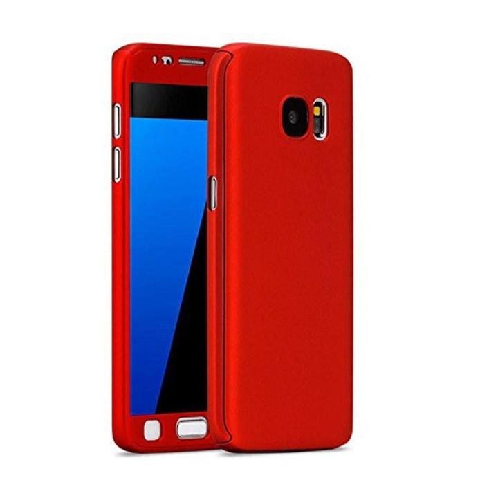 Калъф MyStyle Red FullBody за Samsung Galaxy S6 пълно 360 градусово покритие с безплатно защитно фолио