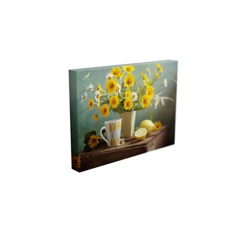 Tablou Canvas - „Vaza cu flori”- 60cm x 90cm Tablou Canvas - „Vaza cu flori”- 60cm x 90cm
