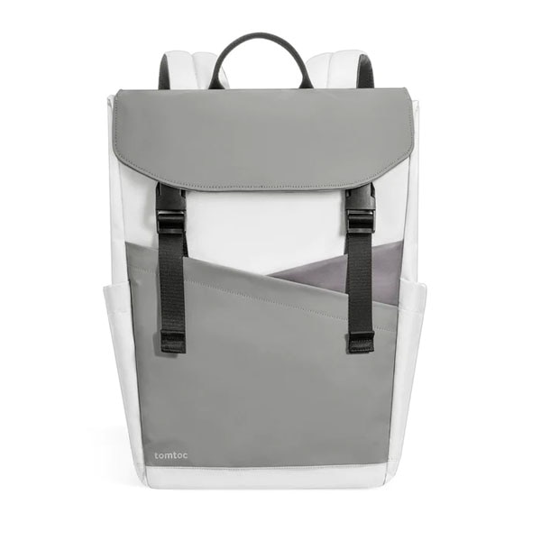 Rucsac pentru Apple MacBook TomToc, 16 inchi, Gri/Alb