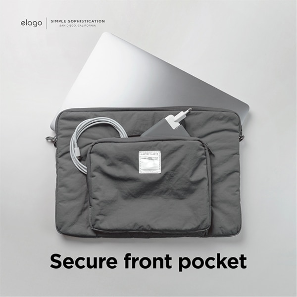 Husa pentru tableta si laptop Elago, 16 inchi, Gri inchis