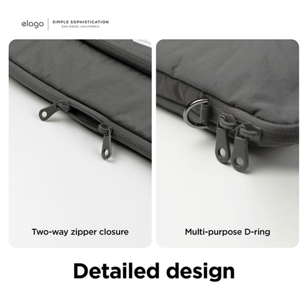 Husa pentru tableta si laptop Elago, 16 inchi, Gri inchis