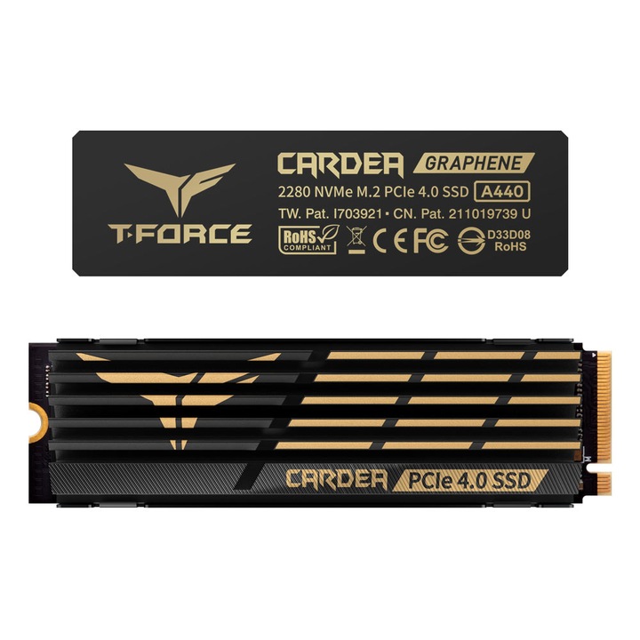 SSD Team Group T-Force Cardea A440, M.2 2280 1TB PCI-e 4.0 x4 NVMe 1.4 cu Radiator
