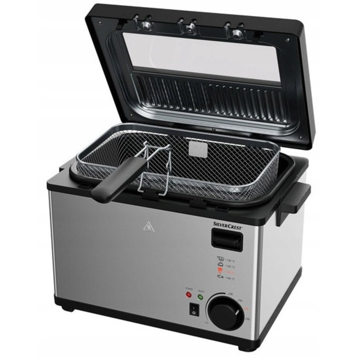 Friteuza, Inox, 2000 W, 4 l, Gri