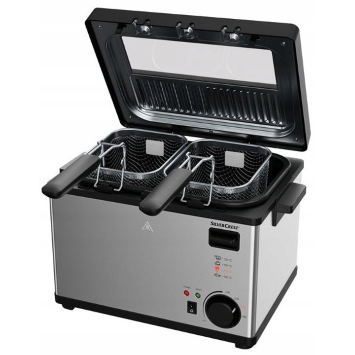 Friteuza, Inox, 2000 W, 4 l, Gri