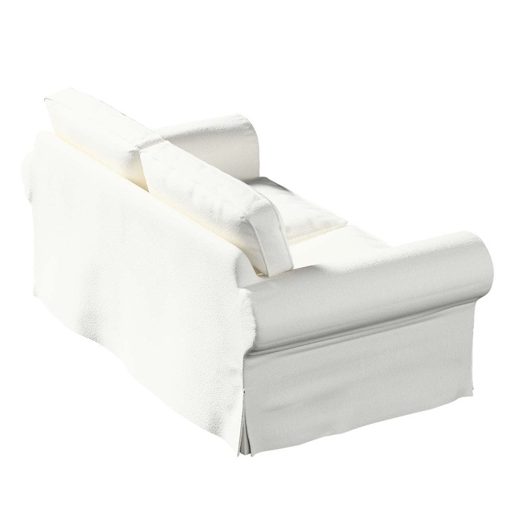 Калъф за разтегателен диван Dekoria 2 седалки Бял