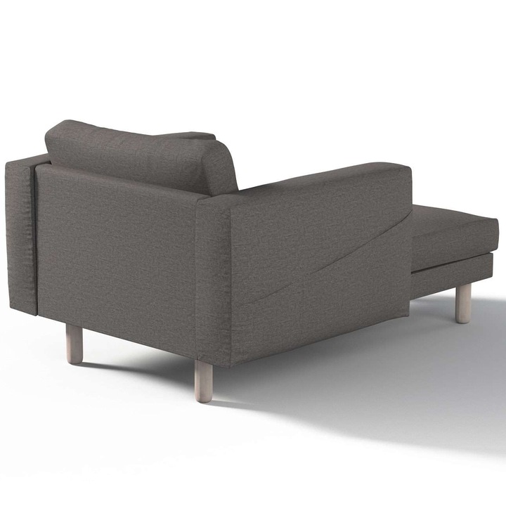 Калъф за фотьойл с подлакътници, Dekoria, Полиестер, 110x157x85 см, Сив