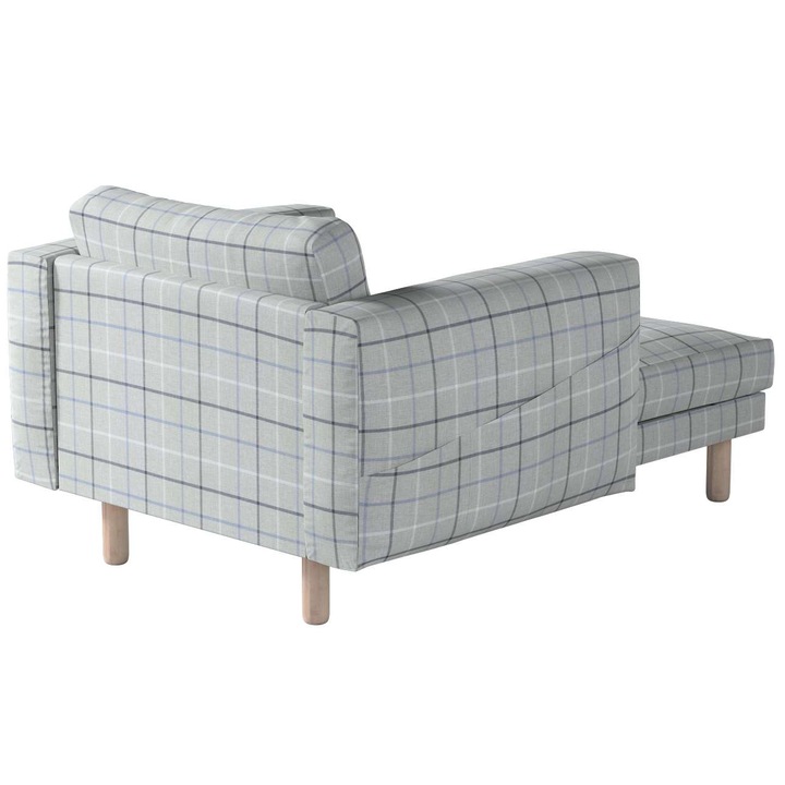 Калъф за фотьойл с подлакътници, Dekoria, Полиестер, 110x157x85 см, Сив