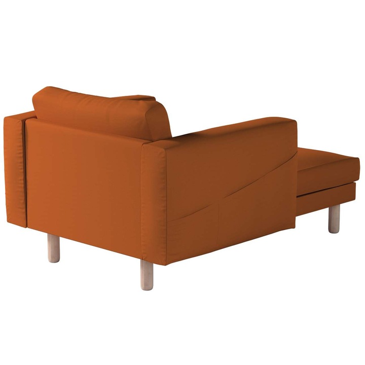 Калъф за фотьойл с подлакътници, Dekoria, Полиестер, 5 части, 110x157x85 см, Оранжев
