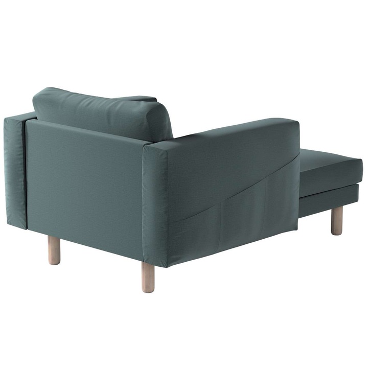 Калъф за фотьойл с подлакътници, Dekoria, Полиестер, 5 части, 110x157x85 см, Син